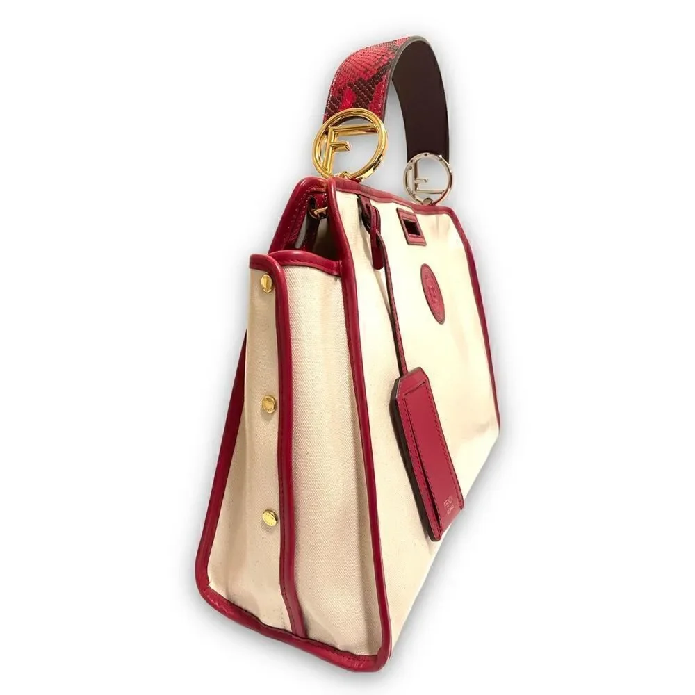 FENDI Crème & Red Medium Defender Cover - Picture 14 of 14